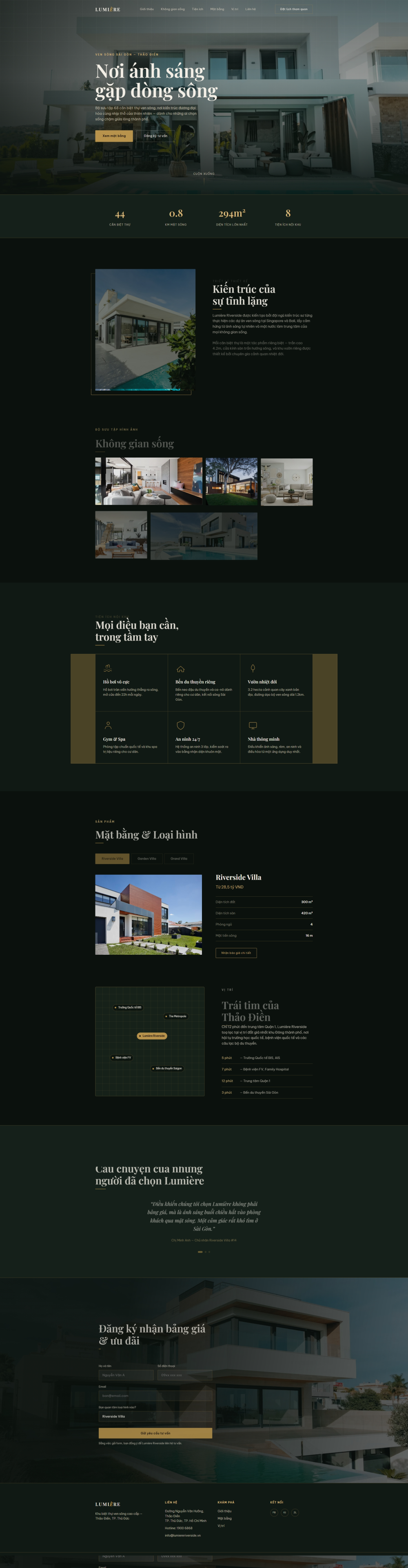 Landing Pages Bất động sản Lumiere