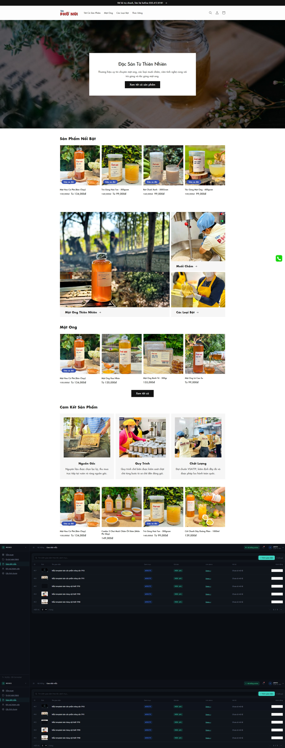 Mẫu template bán sản phẩm nông sản TP13