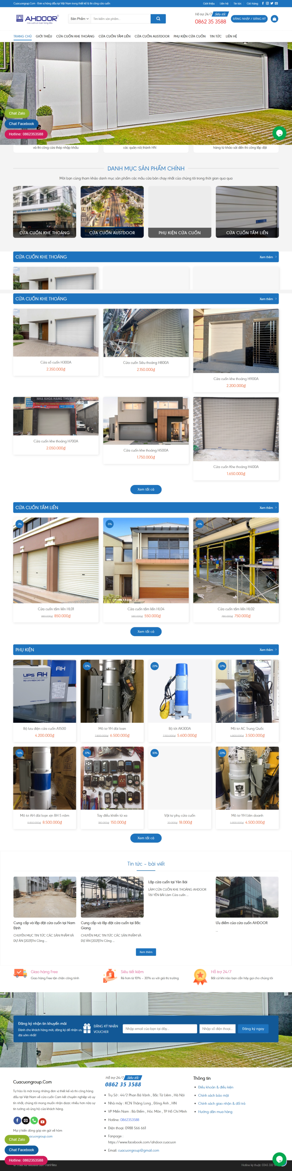 Mẫu template cửa cuốn TP30