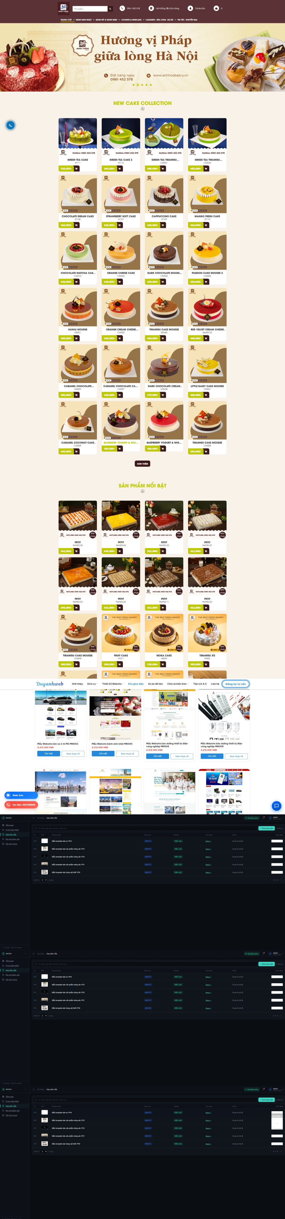 Mẫu template bán bánh TP15